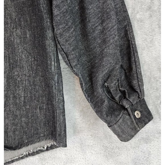 Circle T by Marilyn Lenox Shirt Womens Medium Gray Western Vintage Made In USA - Picture 10 of 12